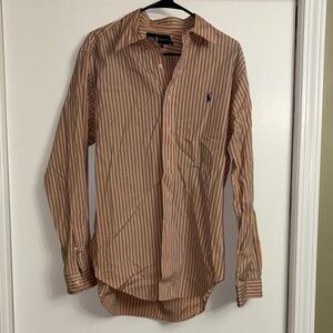 Ralph Lauren Men's Shirt with Orange Stripes